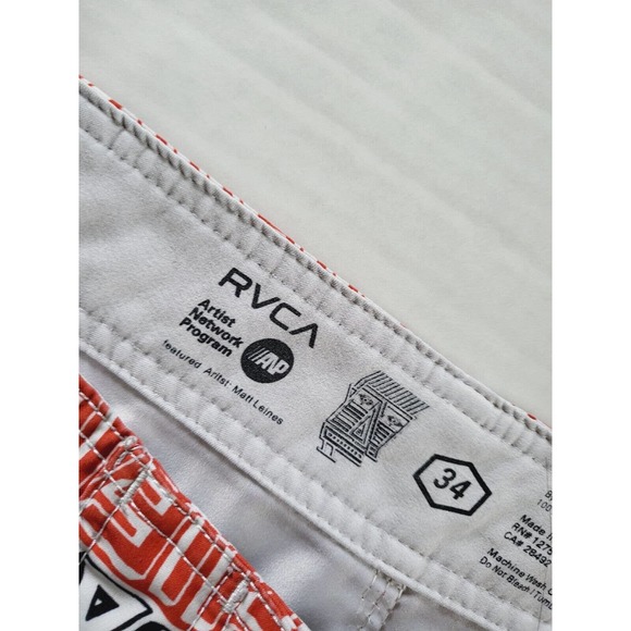 RVCA Red and Black Athletic Shorts - Picture 7 of 10